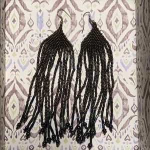 Handmade seed bead earrings